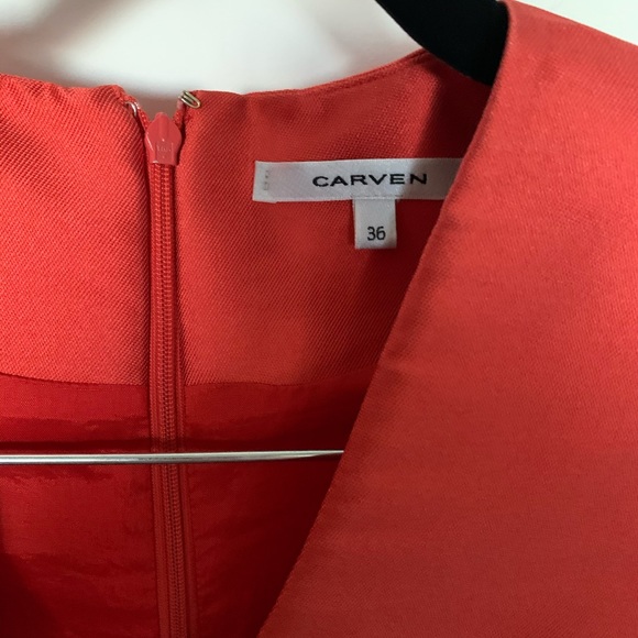 Carven Blood Orange Dress - Picture 3 of 4